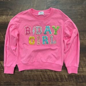 Lola + the boys Lola and the boys birthday girl pink crewneck sweatshirt 8 *read